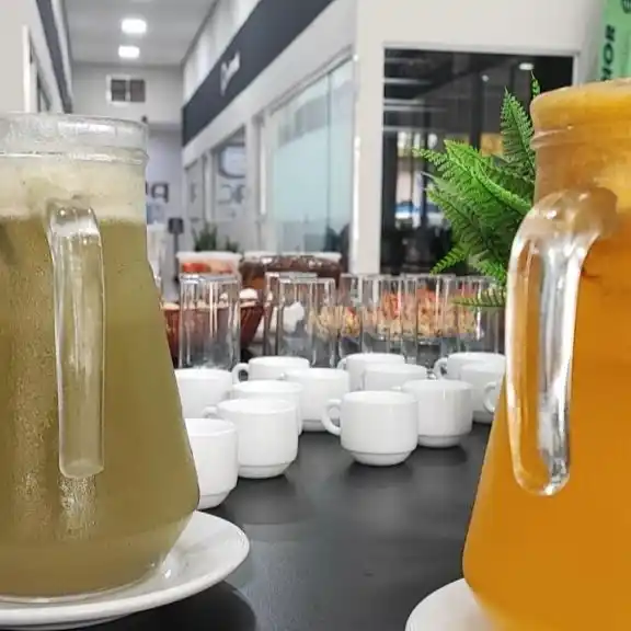 Coffee break — disposição da mesa
